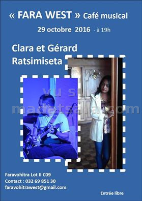 Gérard Ratsimiseta‍ & Clara‍ - café musical au Fara West Faravohitra‍