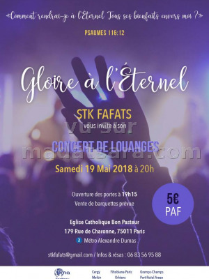 Gloire à l'éternel -  STK Fafats concert de louanges - Eglise Catholique Bon Pasteur Paris