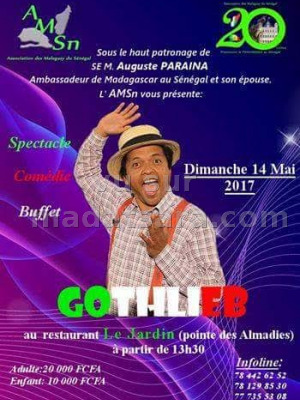 Gothlieb‍ spectacle comédie Buffet - Restaurant Le Jardin Almadies Dakar