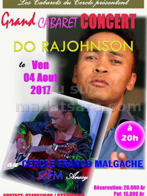 Grand cabaret Do Rajohnson‍ au CFM - Cercle Franco-Malgache‍