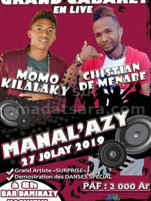 Grand cabaret live - Bar Daminazy Nosikely‍   Christian de Menabe Momo kilalaky