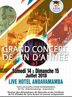 Grand concert de fin d'année - Live Hotel Andavamamba‍