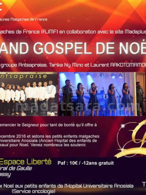 Grand gospel de Noël avec le groupe Antsapraise, Ny Mino‍ & Groupe laurent rakotomamonjy‍ - Espace Liberté Massy‍
