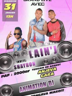 Grand live avec Lain'J - Invité Shayron - Terrain de Basket Anjeva Gara
