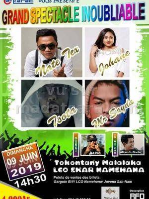 Grand spectacle inoubliable Tsota, Johane, Mr Sayda, Nate Tex Salle D'oeuvre Ekar Namehana