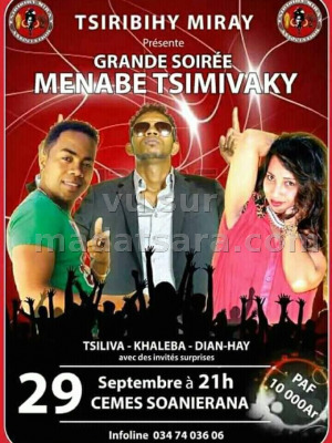 Grande soirée Menabe Tsimivaky avec Tsiliva‍ , Khaleba‍ & Dian-Hay‍ - CEMES Soanierana‍