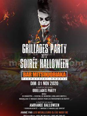 Grillades party et soiree Halloween Bar Mitsinjoriaka Dzamandzar Ampasy