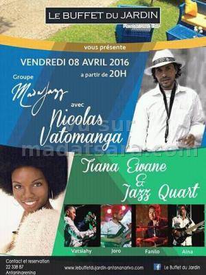 Groupe Madajazz avec Nicolas Vatomanga, Tiana Ewane & Jazz Quart au Buffet du Jardin