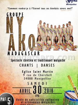 Groupe Ny Ako en concert Eglise Saint Martin Montpellier