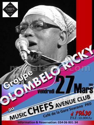 Groupe Olombelo Ricky en concert au Music chefs avenue club Café de la gare Soarano