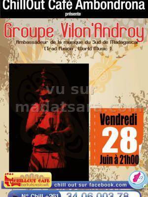 Groupe Vilon'Androy au Chillout Café Ambondrona
Quelques vidéos de Vilon'Androy
[videos artiste=
