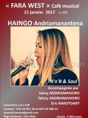 Haingo Andriamanantena‍ en concert au Fara West Faravohitra‍