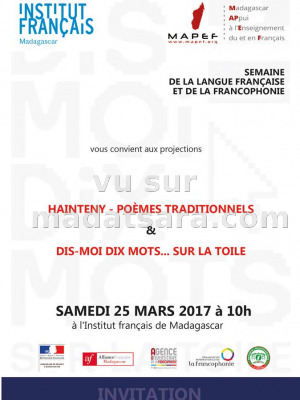Hainteny - poèmes traditionnnels & Dis-moi dix mots sur la toile - IFM - Institut Français de Madagascar‍