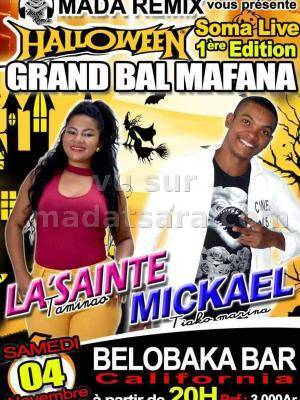 Halloween grand bal mafana avec La'Sainte & Joachim mickael - California Belobaka