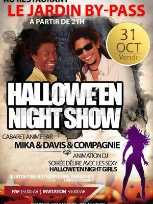 Halloween Night Show - Cabaret animé par Mika et Davis au restaurant Le jardin By-Pass