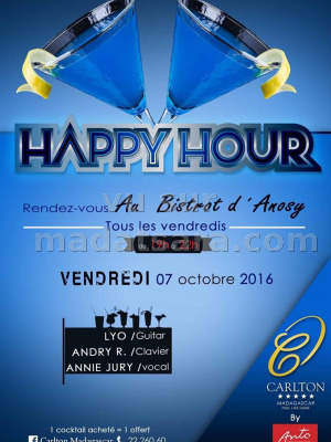 Happy Hour au Bistrot d'Anosy Carlton‍
