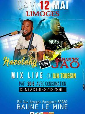Hazolahy & Baban'i Jao en show case Baune Le Mine