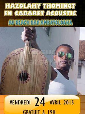 Hazolahy Thominot en cabaret accoustic au Beach Bar Ambatoloaka