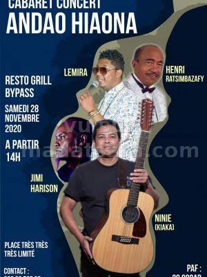 Henri ratsimbazafy, Nini KIaka, Jimi Harison, Lemira - Cabaret concert Andao hihaona - Resto Grill ByPass