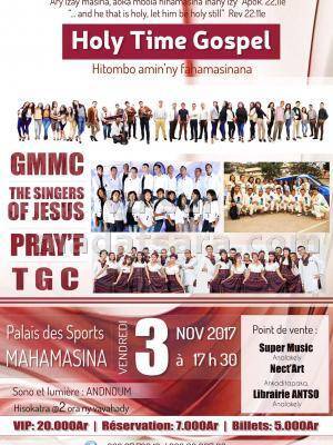 Holy time gospel au Palais des Sports Mahamasina avec Gmmc, The Singers Of Jesus, Pray'F, TGC (Tana Gospel Choir)