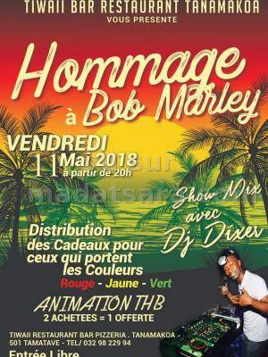 Hommage à Bob Marley Tiwaii Bar Restaurant Tanamakoa