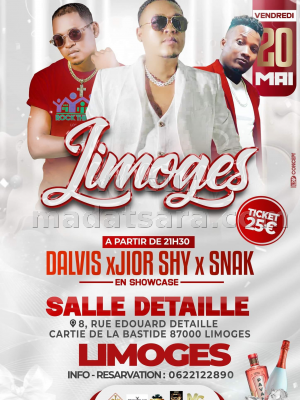 Dalvis, Jior Shy, Snak - Salle Detaille Limoges