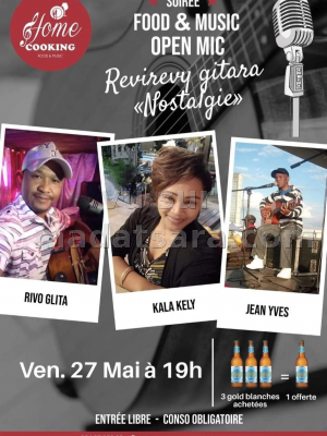 Revirevy gitara "Nostalgie" - Rivo Glita , Kala Kely, Jean Yves Gasy - Home Cooking By-Pass - Open Mic