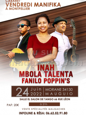 Cabaret - Mbola Talenta , Fanilo Poppin's , Inah - Salon de Tango Mauguio