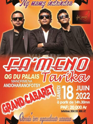 Fa'Meno Tarika - Cabaret - QG Du Palais Mandrimena Andoharanofotsy