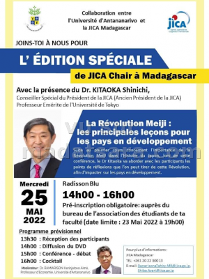 Edition spéciale du JICA Chair à Madagascar avec le Dr KITAOKA Shinichi -