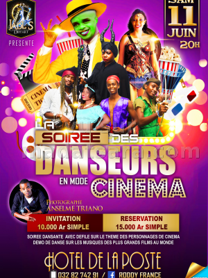 Soirée des danseurs en mode cinéma - Hotel de la poste