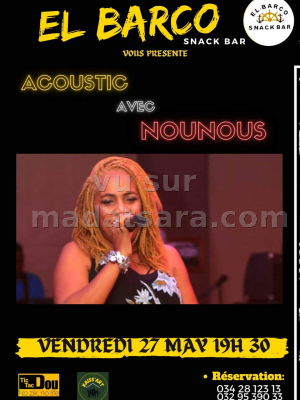 Acoustic avec Nounous - Concert - El Barco Toamasina