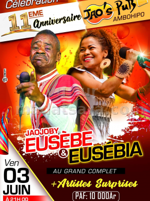 Jaojoby , Eusebia - 11è anniversaire - JAO'S PUB - Concert