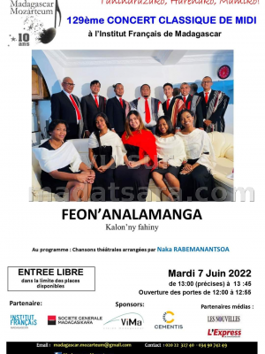 129è Concert classique de Midi - Feon'Analamanga - IFM - Institut Français de Madagascar