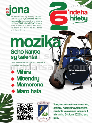 26/62 'ndeha hifety - Mozika seho kanto sy talenta - Commune Ambohimanambola
