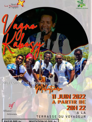 Vagno Kabosy - lancement 2è album - Terrasse du voyageur Antsiranana