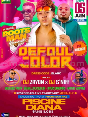 Defoul Color - Showcase - Rootsman - Piscine Diana Ambilobe