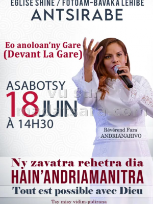 Révérend Fara Andrianarivo - Eglise Shine Antsirabe