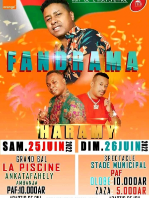 Fandrama & Haramy - Concert - Piscine D'Ambelle Ankatafahely Ambanja , Stade Municipal Ambanja