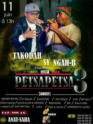 Takodah  sy Ngah B - Showcase - Rap gasy iray petsapetsa - Anat'Saha Ambohitsimanjaka