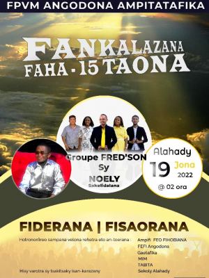 Fredson , Noely - Fankalazana ny faha-15 taona - FPVM Angodona Ampitatafika