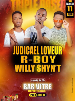 Judicael Loveur, R-Boy , Willy Shyn'T - Showcase - Bar Vitre