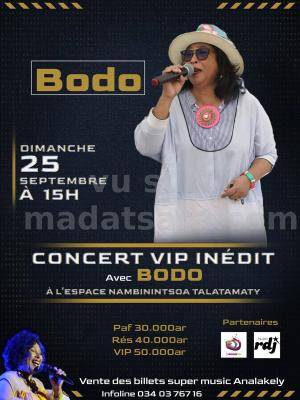 Bodo - Concert VIP inédit - Espace Nambinintsoa Talatamaty