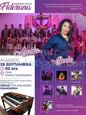 Mendrika azy ny fiderana - Bodo - Groupe artistique Azaria - Concert - Fjkm Ifarihy Famonjena