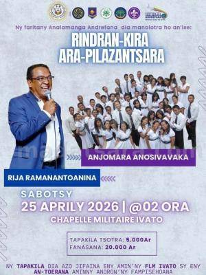 Rija ramanantoanina ,  Chorale anjomara anosivavaka Concert Chapelle Militaire Ivato
