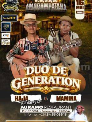 Duo de génération - Mamina , Haja (Telo Fangady) Showcase Kamo restaurant Antsirabe