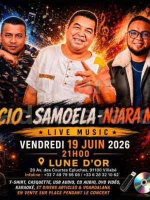Princio, Samoela, Njara Marcel Concert Lune D'Or Villabé