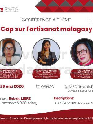 Conférence à thème Cap sur l'artisanat malagasy MED Tsaralalana Blanche Birger