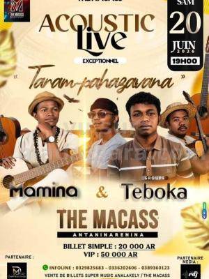 Acoustic live Mamina, teboka Mozika Showcase The Macass Ambatomena