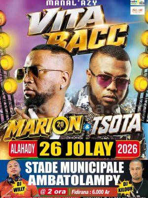 Manal'azy vita bacc Marion & Tsota Showcase Stade Municipal Ambatolampy